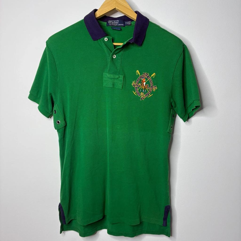 Polo Ralph Lauren Shirt Medium Green New York Polo Co Pony Crest Vintage