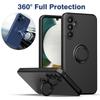 Für Samsung Galaxy A03 A11 A12 A22 A30 A33 A32 A51 A52 A71 A72 Magnetischer Ringhalter Hülle Luxuriöse Flüssigsilikonhülle