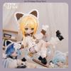 COME4FREE 1/12 BJD Doll Clothes Daily Series Caramel Meow Meow Dress Outfit Set for OB11 Doll Clothes
