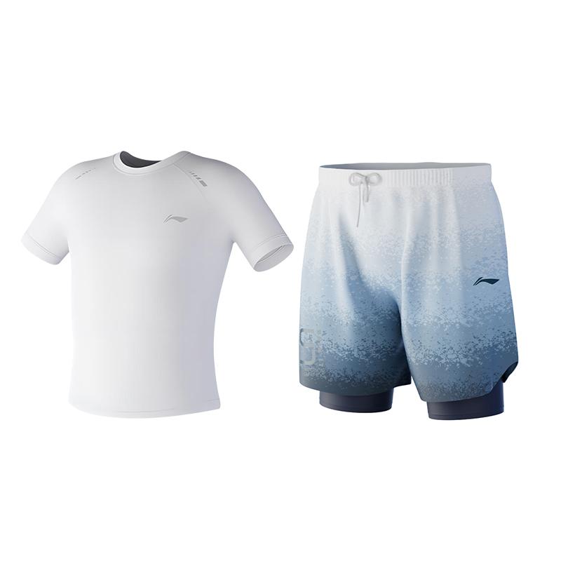 Li Ning Badminton Jersey Breathable Comfortable Men's AAYW821-1-2