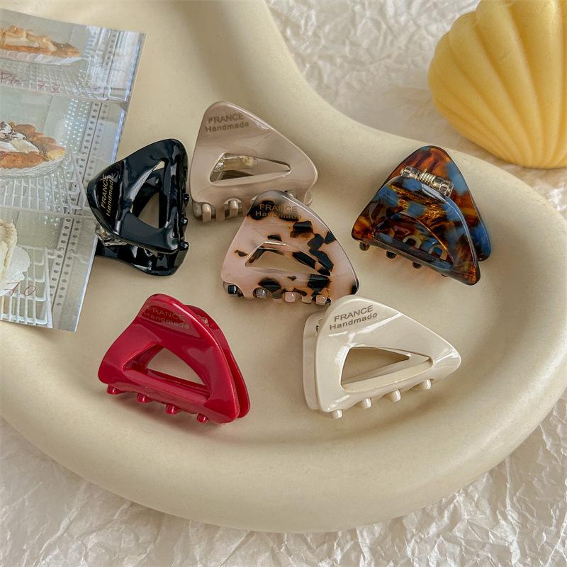 2024 Autumn Women's Exquisite Acetate Triangle Hair Clip