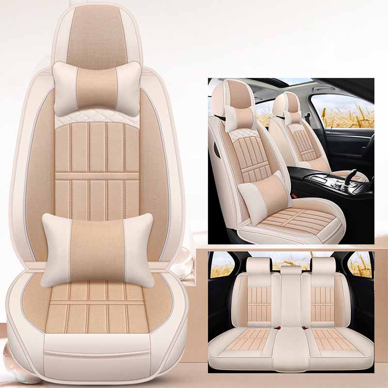 Full Envelope Car Seat Cover Breathable Seat Cover Linen Special Cushion Four Seasons Universal Seat Cushion