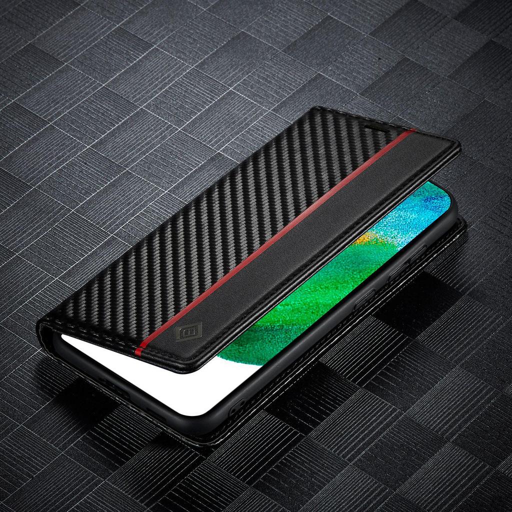 Carbon Fiber Leather Phone Case for Samsung S25/S24+/S23 Ultra/S21 FE