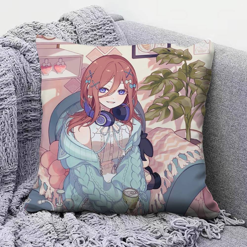 Miku Nakano toubun no hanayome Pillow Covers Home Sofa Cushion Covers and Aecorative Custom