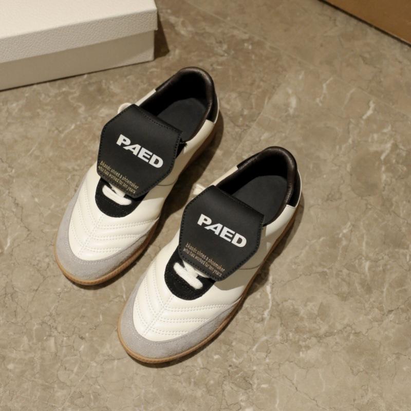 Leather retro German training shoes women's 2025 spring and summer new versatile niche flip casual sports shoes flat Forrest Gump shoes