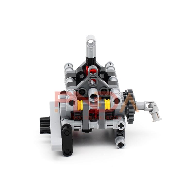 Technology Moc Mechanical Group Engine Gearbox 4 6 8 Speeds With Reverse And Neutral Diy Building Blocks Bricks Compatible Car
