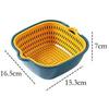 6 in 1 Plastic Colander Strainer Vegetable and Fruit Food Drain Cleaning Mesh Basket Set Sink Washing Bowl for Kitchen