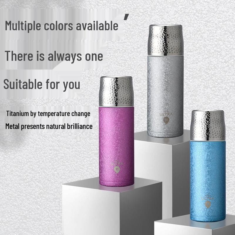 

Высококачественная чашка-заварник с вакуумной изоляцией и титановым покрытием, с чеканным узором 480ml фиолетовый