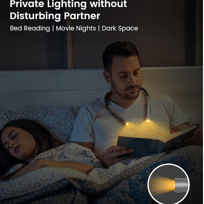 

Book Light Led Neck Reading Light Book Light for Reading in Bed Bendable Long Lasting Portable USB Novelty Flexible Night Lights серый