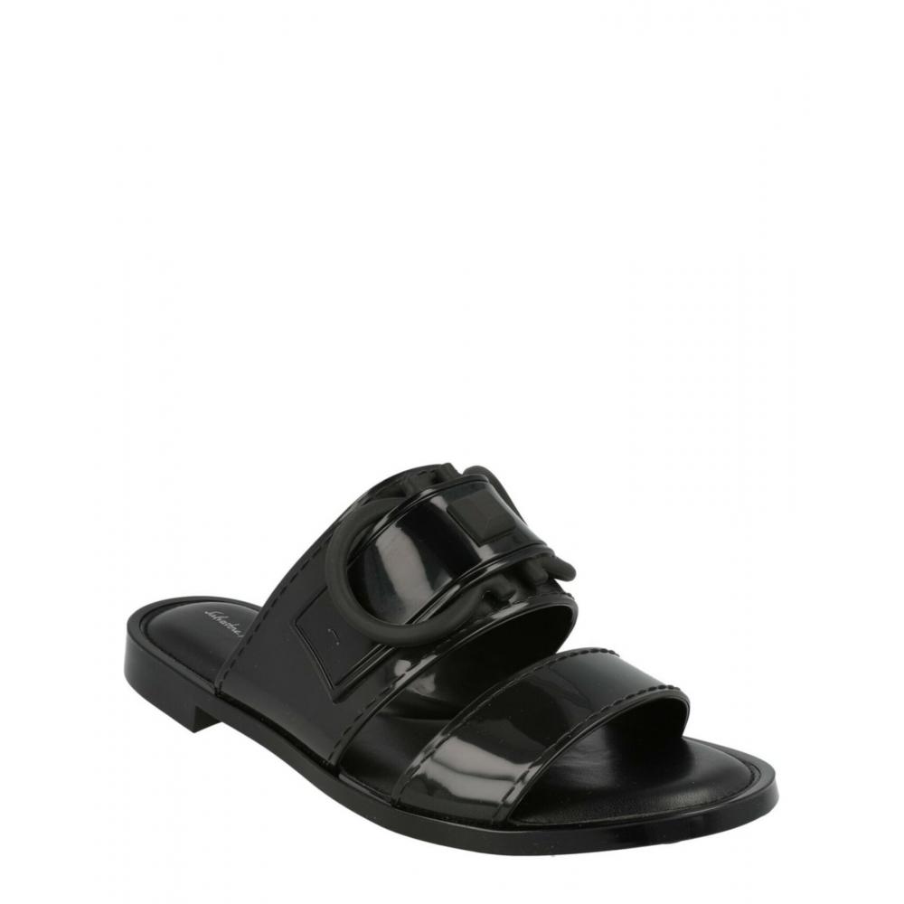 Salvatore Ferragamo Taryn Logo Slides Black