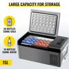 15L Small Fridge Portable Car Freezer Mini Refrigerator Compressor Cooler for Traveling Outdoor Activities