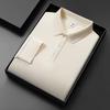 New Men'S Business Casual Long Sleeved Solid Color Polo Shirt Fashionable And Comfortable Summer Versatile Top