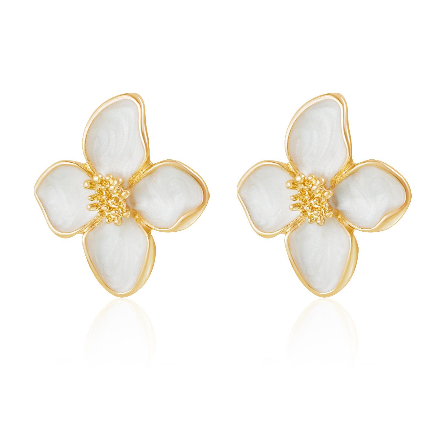 

European & American Luxurious Heart & Star Flower Drop Earrings with Ear Cuffs