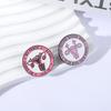 Contemporary Female Reproductive Art Brooch Shining Alloy Pin Trendy Uterus Badge Accessory For Special Occasions
