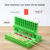 Kabob Skewer Maker 3 w 1 Narzędzie do grillowania Kebab z powłoką zapobiegającą przywieraniu do mięsa, warzyw, jelit, łatwe w użyciu, ręczne, foremki do szaszłyków, pudełko