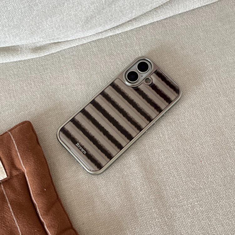 

Striped 3D Little Bear Epoxy Phone Case for iPhone 17 Pro Max/16/15/14 iPhone 17