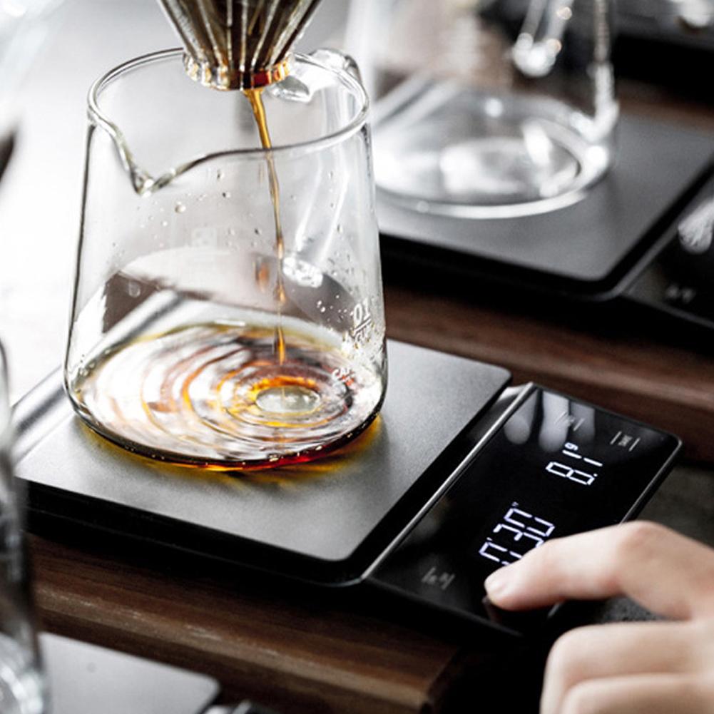 Digital Coffee Scale with Timer 3kg/0.1g Digital Kitchen Food Scale Back-Lit LCD Display Mini Coffee Scale for Pour Over Coffee