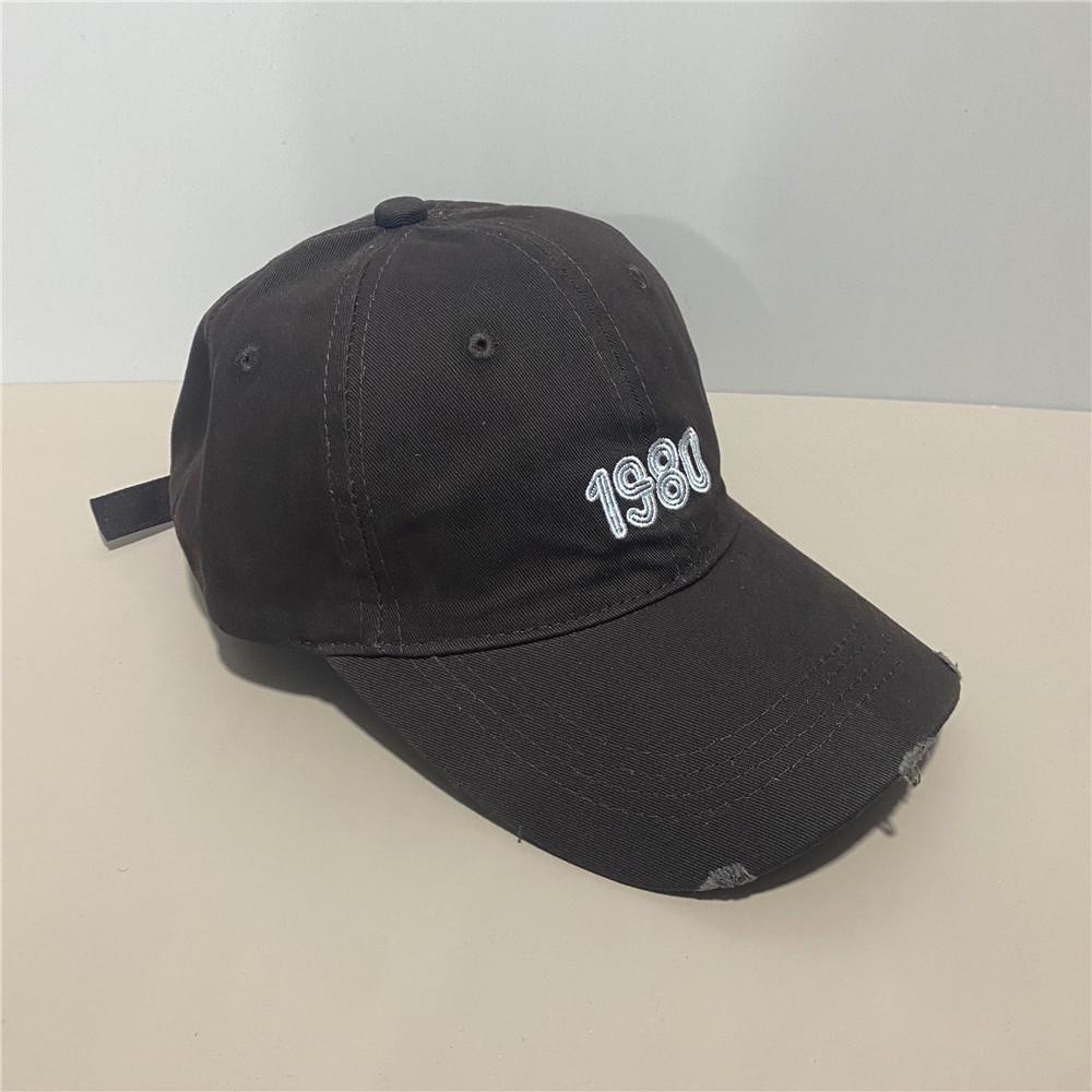 Embroidered letter baseball cap washed old cap women's summer sun protection visor breathable windproof hat