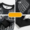 Trendy brand light luxury young men's round neck pullover pumpkin print sweatshirt fashionable versatile bottoming shirt