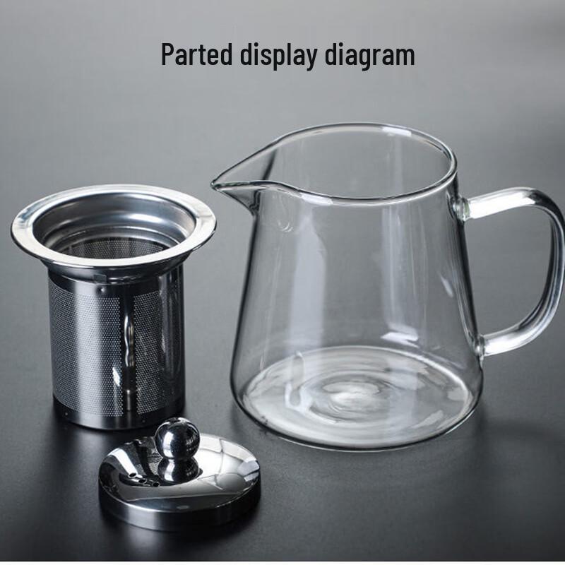 950ml Heat-Resistant Glass Teapot with Stainless Steel Infuser