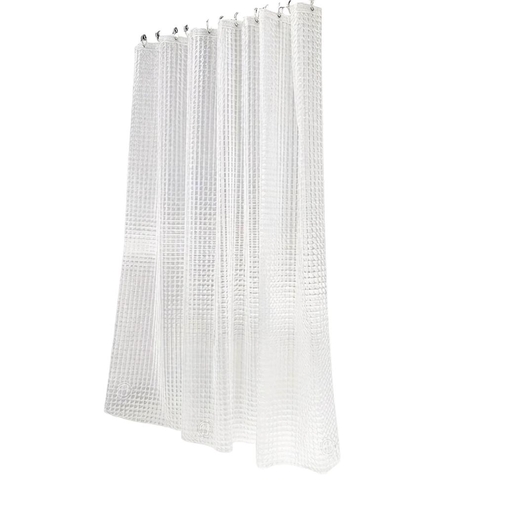 Semi Sheer Plastic Bathroom Shower Curtain Waterproof Mould Proof Quick Drying Washable Long Shower Liner for Home Decors