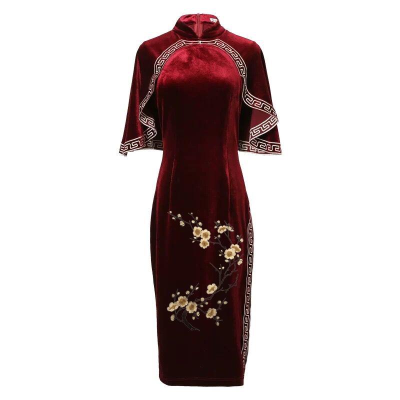 Plum Blossom Embroidery Cheongsam Patch - Chinese Style Decorative Flower Cloth Embellishment