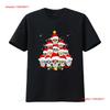 Christmas Sugar Skull On Tree Funny Santa Xmas T Shirt Vintage Washed Streetwear Versatile Stre