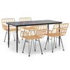 VidaXL Ensemble à manger de jardin 5pcs Résine tressée, ensemble de patio, ensemble bistro de jardin, ensemble de salle à 3157848
