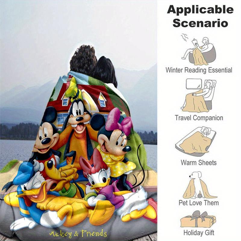 1pc,Mickey &  Minnie Mouse Goofy Pluto Daisy Duck Outdoor Soft Throw for Home Decor, Couch Cover, Travel