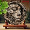 Metal Wall Decor Rustic Round Face Aluminum Sign Art Home Cafe Garage Room