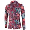 2024 European Casual Large Size Men's One-Button Printed Suit