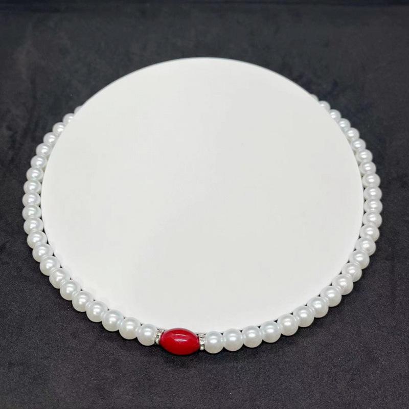 Collar de Perlas con Cierre de Lingote de Ágata Verde – Regalo Elegante para el Día de la Madre
