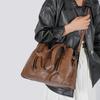 Women's Soft Leather Bag Solid Color Tote Bag Mother Bag Crossbody Bag