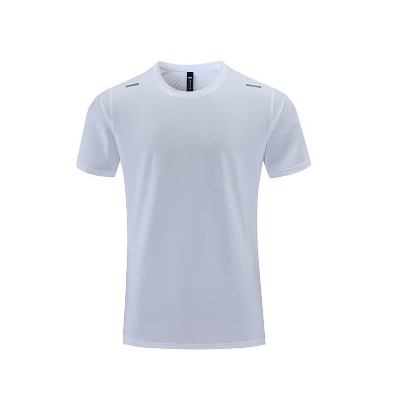 

Мужская летняя быстросохнущая спортивная футболка с круглым вырезом - Приталенная, с коротким рукавом, с логотипом на заказ, доступны большие размеры XXXL белый