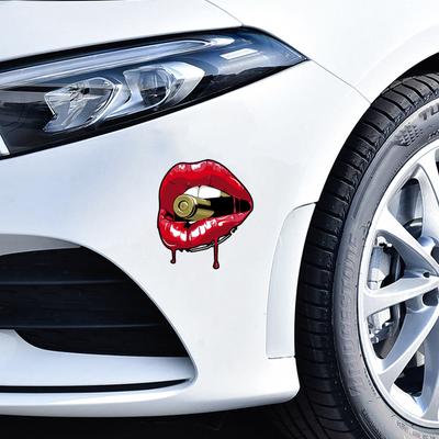 Autoaufkleber, Bullet Lips, personalisierte und kreative Autoaufkleber, dekorative Autostoßstangen, Kratzaufkleber