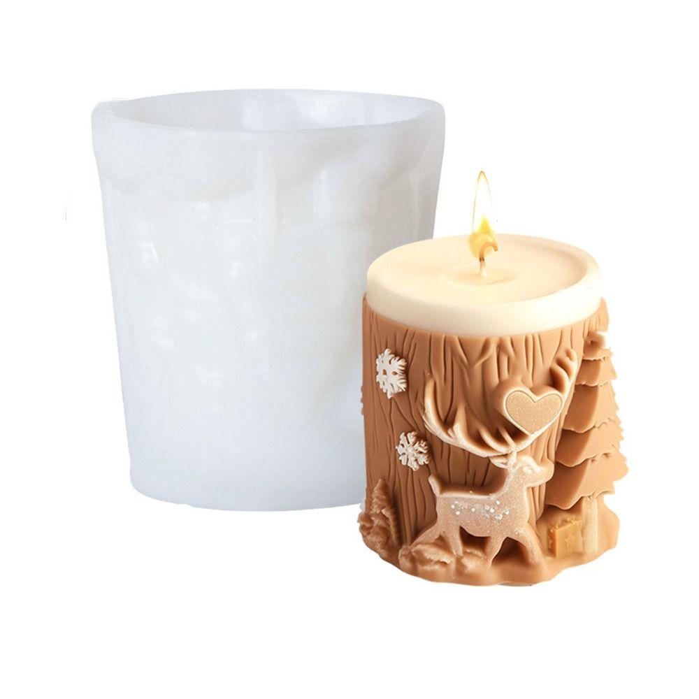 Christmas Tree Christmas Candle Mold Silicone Candle Making Tools Soap Making Mold Handmade