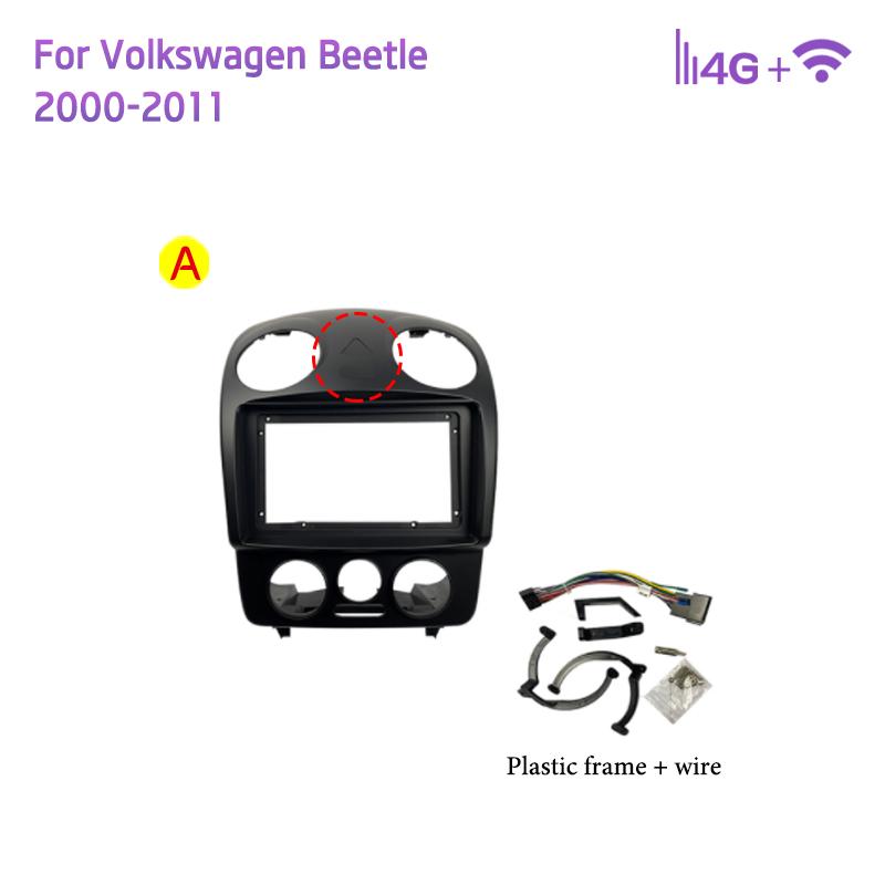 9.0Inch Car Multimedia Player For Volkswagen Beetle 2000-2011 GPS Navigation Radio Android12 8+128G 8Core CarPlay 4G 360Camera