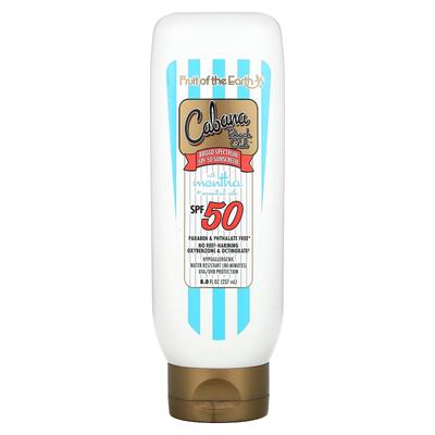 Cabana Beach Club Broad Spectrum Spf 50 Sunscreen with Peppermint + Essential Oils, 237 Ml (8 Fl Oz)