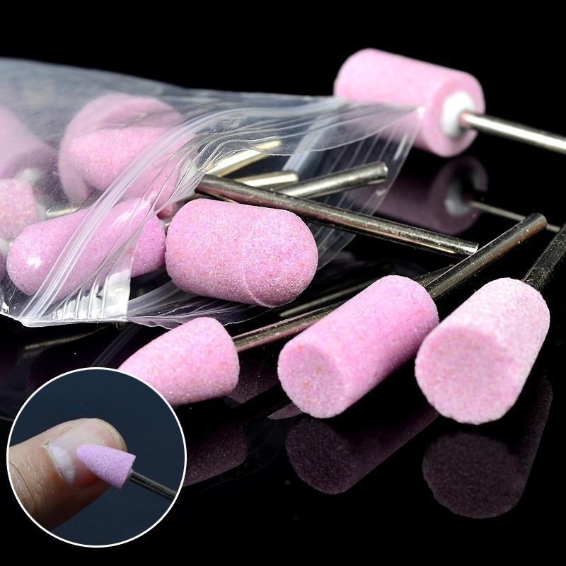 12Pcs Stainless Steel Ceramic Electric Machine Drill Bits File Nail Art Polishing Grinding Head Manicure Pedicure Tools Set