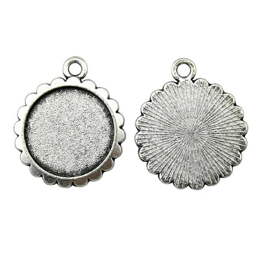 Accessories Parts Fit Round 16Mm Glass Cabochon Base Setting Tray Minimalist Jewelry Components QA017