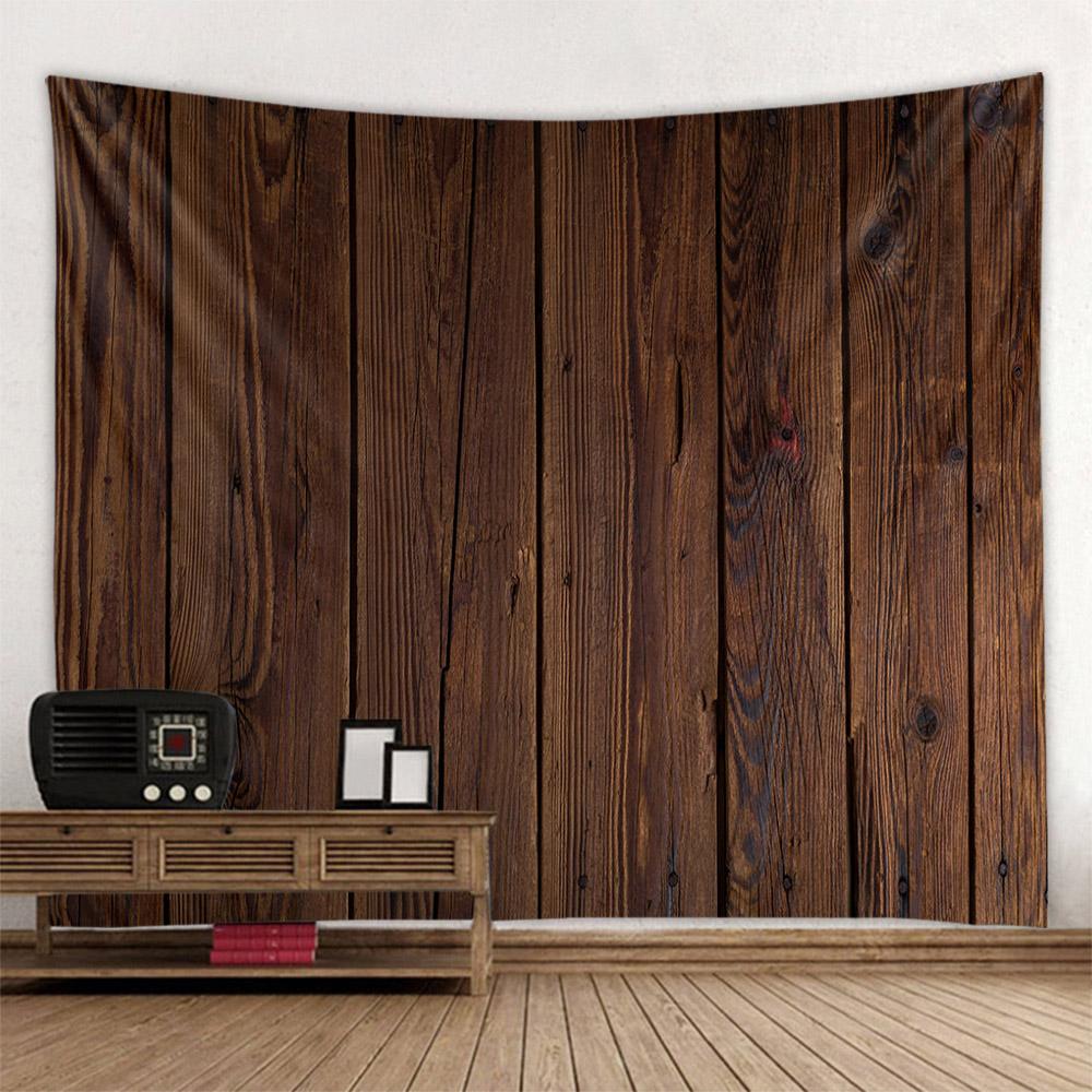 Vintage Stone Wall Tapestry Colorful Wooden Board 3D Brick Wall Art Decoration Wall Hanging Bedroom Living Room Home Decoration