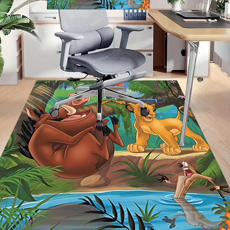 Lion Adventure Carpet For Playroom Bedroom Living Room Sofa Home Decorkids Game Area Rug Nonslip Floor Mat