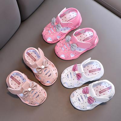 Summer Sandals Shoes Cute Sweet Children Leathers Princesses Shoes For Girls Baby Breathable Hoolow Out Bow Shoes