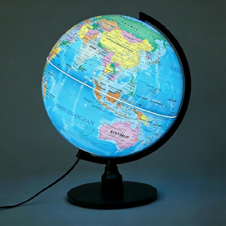 Compact To Large Illuminated Earth Globe For Various Spaces with High Resolution Display Strong Build In 20cm 25cm 32cm