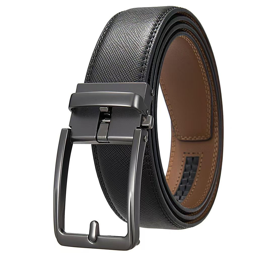 Business leather fashion casual men's cowhide belt automatic buckle belt, cowhide belt