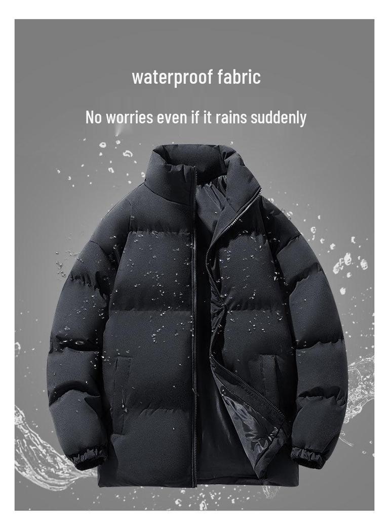 Men's 2025 Thick Padded Cotton Jacket - Loose Fit, Warm, Versatile Stand Collar Coat
