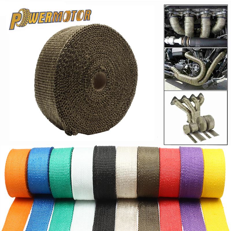 Motorcycle Exhaust 5cm*5m Exhaust Heat Incombustible Turbo Manifold Thermal Exhaust Tape Mainfold Heat Insulation Cloth Roll 5x5m White