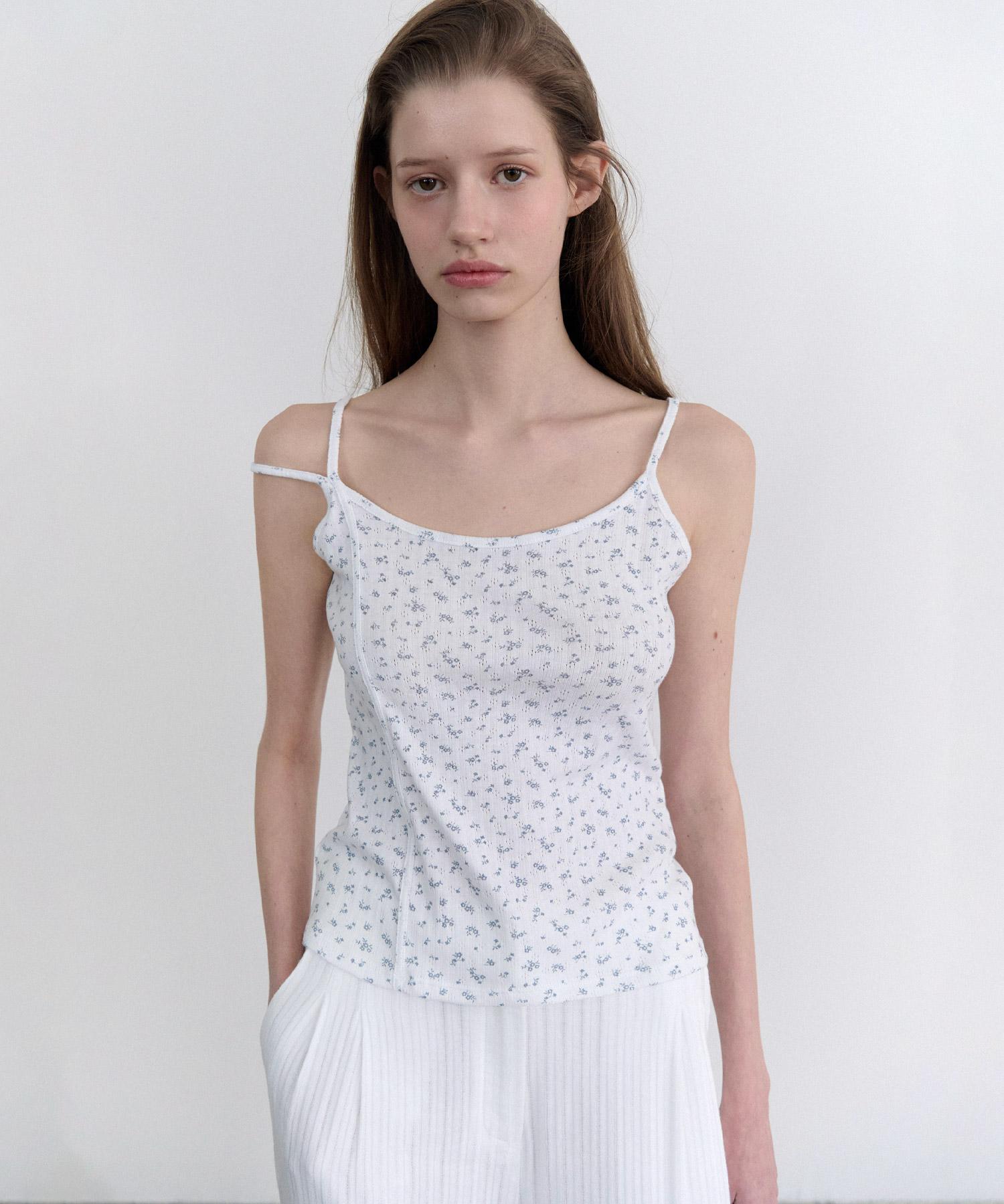 Annies Floral Double Strap Sleeveless (White) White