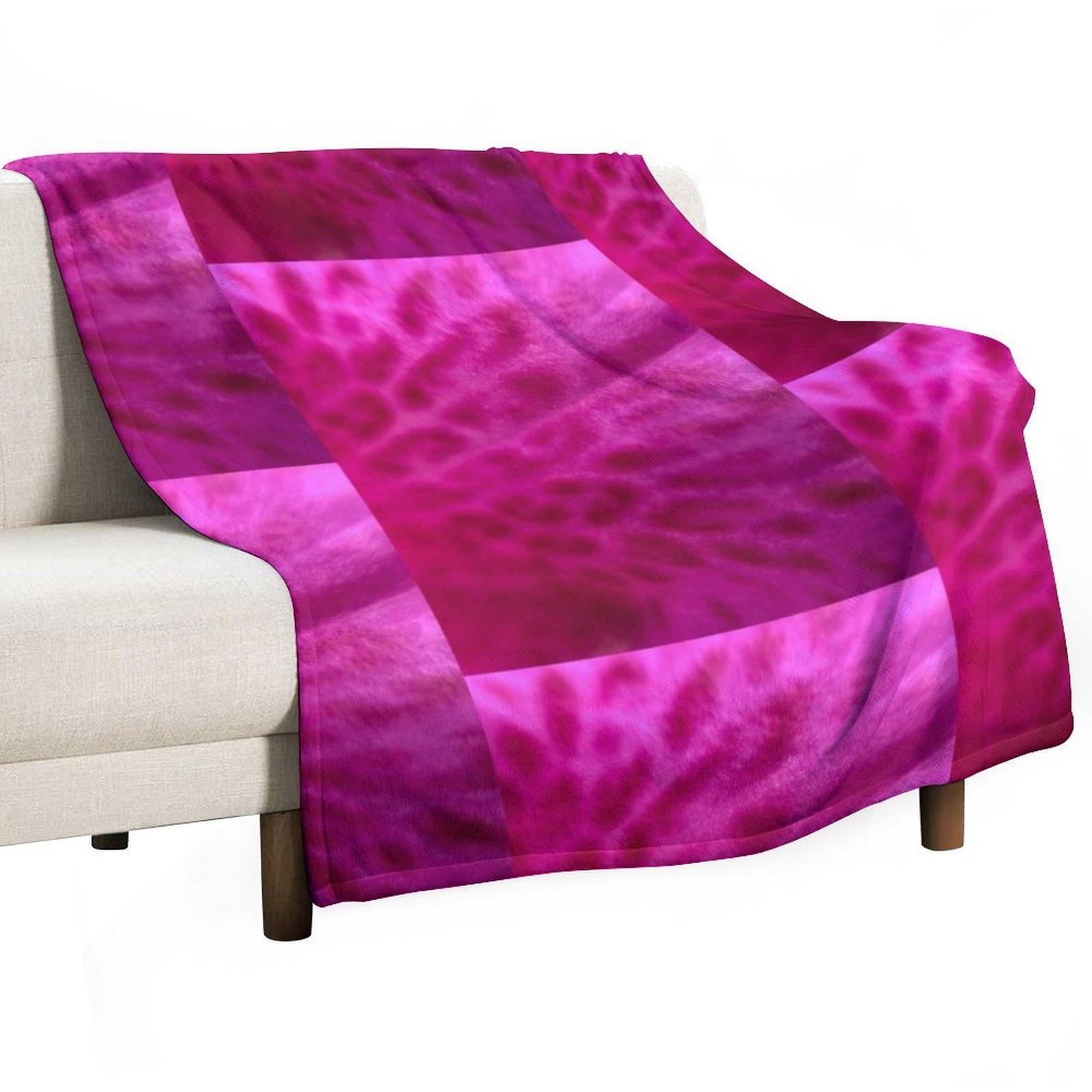 

Fuchsia Azalea Quilt Throw Blanket Stuffeds Moving Summer Beddings Luxury Thicken Blankets 30x40in