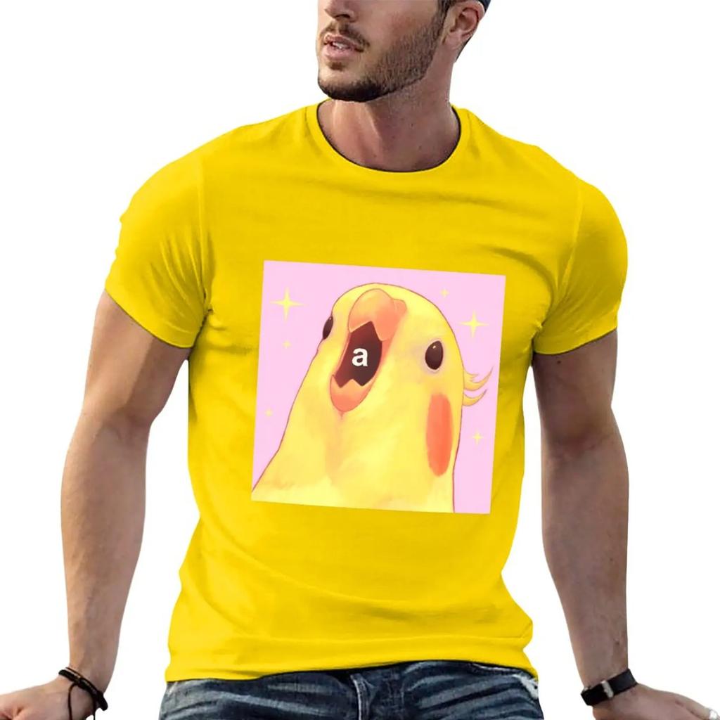 Oversized graphicswearcockatiel screaming T-Shirt aesthetic clothes T-shirt short anime designer t shirt